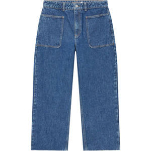 Mint Velvet Mid Indigo Crop Wide Jeans